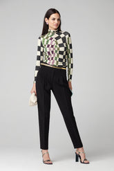 STRETCH PLAIN WEAVE 3 DARTS PZASS TROUSERS